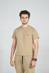 Bone T-Shirt with Quincy Logo - Lepus