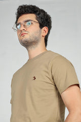 Bone T-Shirt with Quincy Logo - Lepus