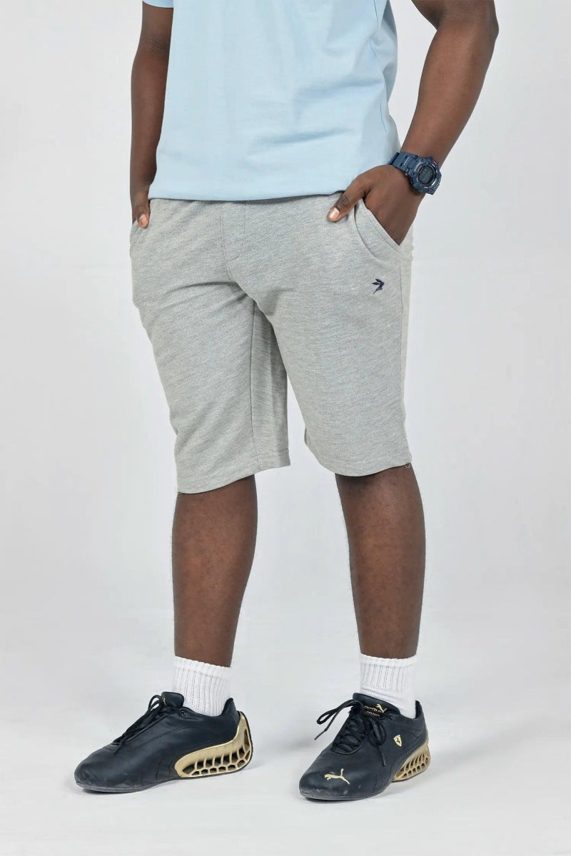 Grey Shorts with Blue Logo - Lepus