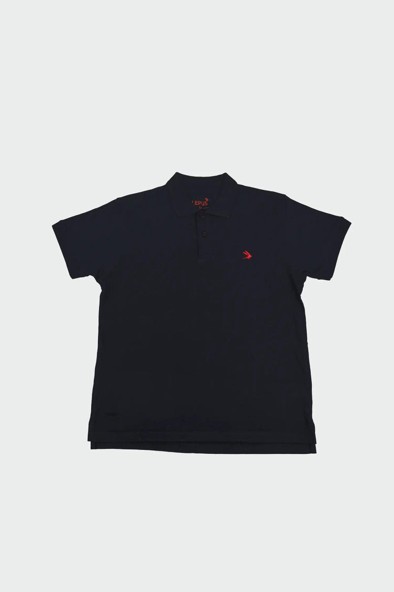 Navy Blue Polo with Red Logo - Lepus