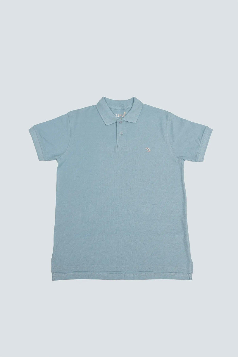 Sky Blue Polo with Pink Logo - Lepus